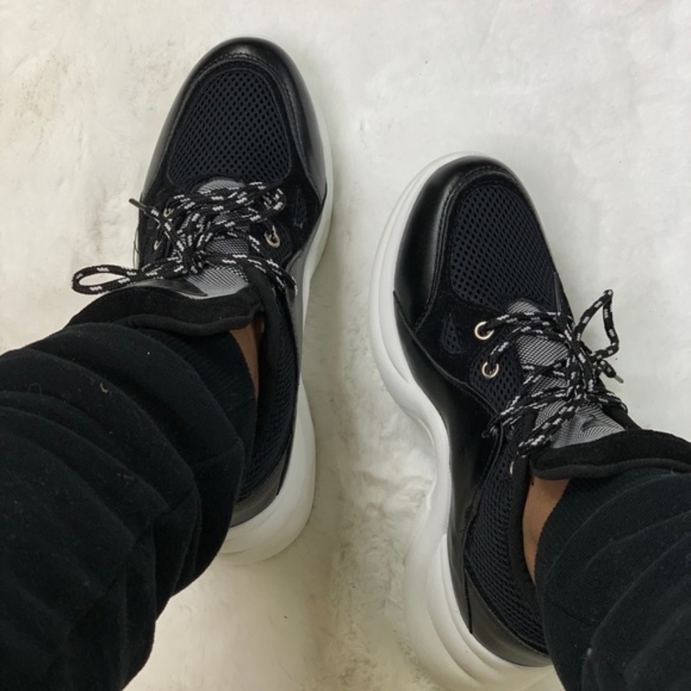 Chunky Sole Dad Sneakers in Black - Picture 4 of 8